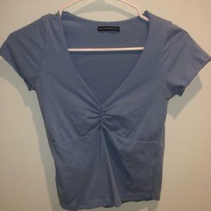 brandy melville blue crop top